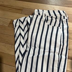 Shein High Rise Striped Flare Jeans
